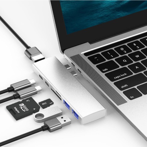 디에이치스타일 온라인 스토어 C타입 멀티허브 더블 7포트 맥북 USB SD HDMI P1 EDT-TL-8